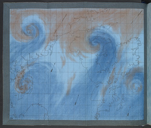   Air Currents over the British Isles Robert, FitzRoy, The Weather Book: A manual of practical meteorology. London, 1863.    Copyright © The British Library  