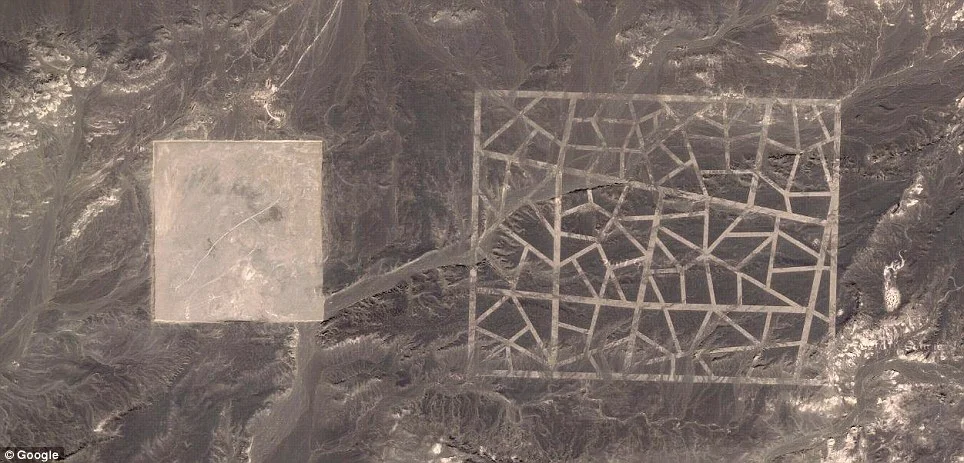 Pattern etched in the Gobi desert