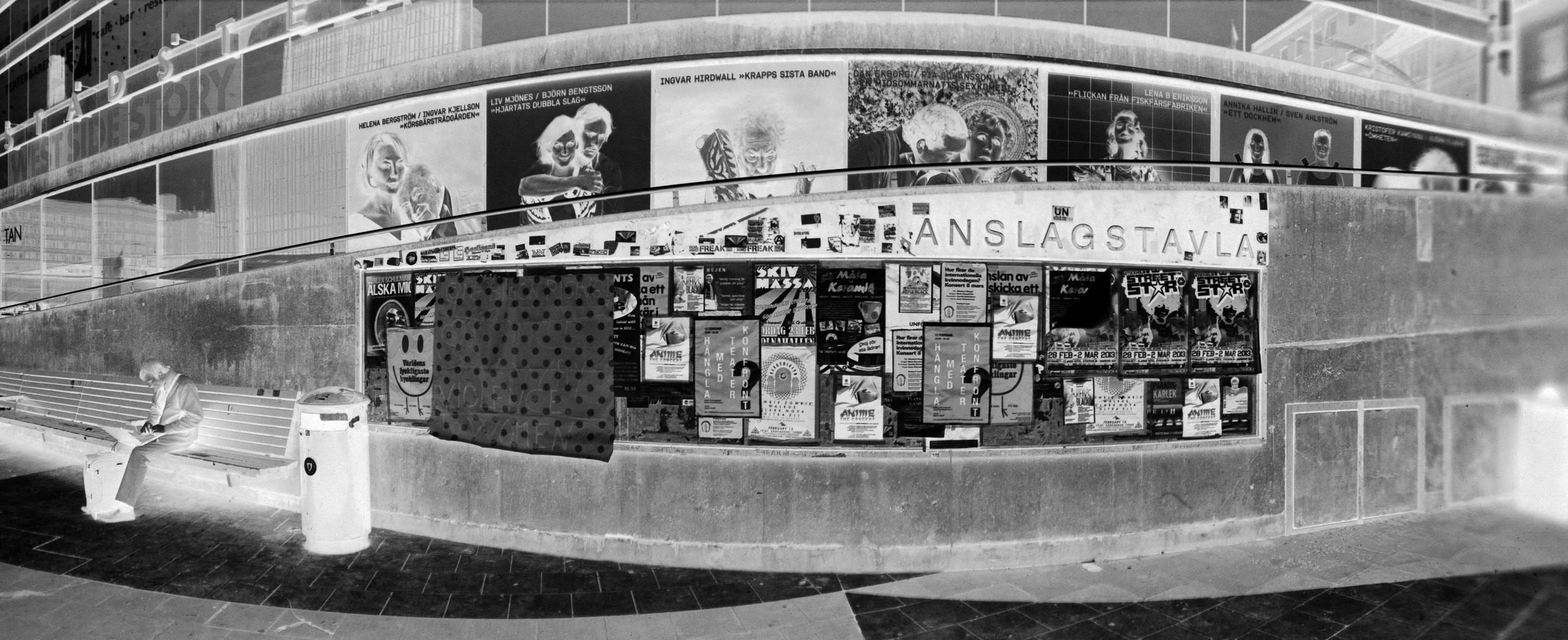 Tobias Hofsäss, Kulturhuset(House of Culture),2013 Panoramic Negative, Aluminium Dibond 120x49cm