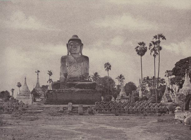 Amerapoora Colossal Statue of Gautama Close to the North End of the Wooden Bridge. September 1 – October 21, 1855. Linnaeus Tripe