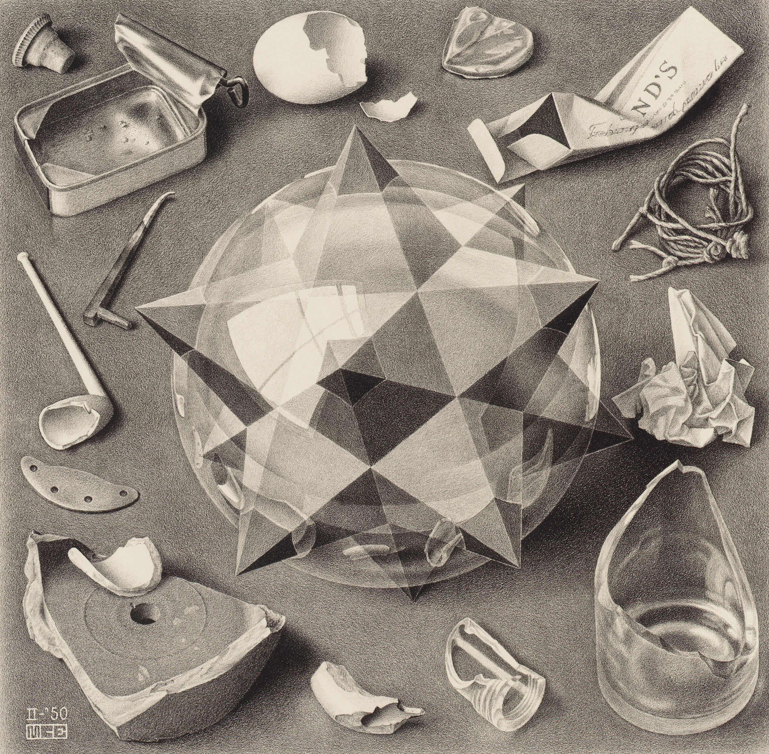 Contrast. M.C. Escher (Lithograph. 1950)