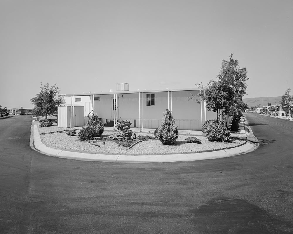 John Schott. Untitled, from special edition of the book Mobile Homes 1975-1976 (Nazraeli Library Series) Gelatin silver print contact print. Printed later. Image courtesy of Nazraeli Press