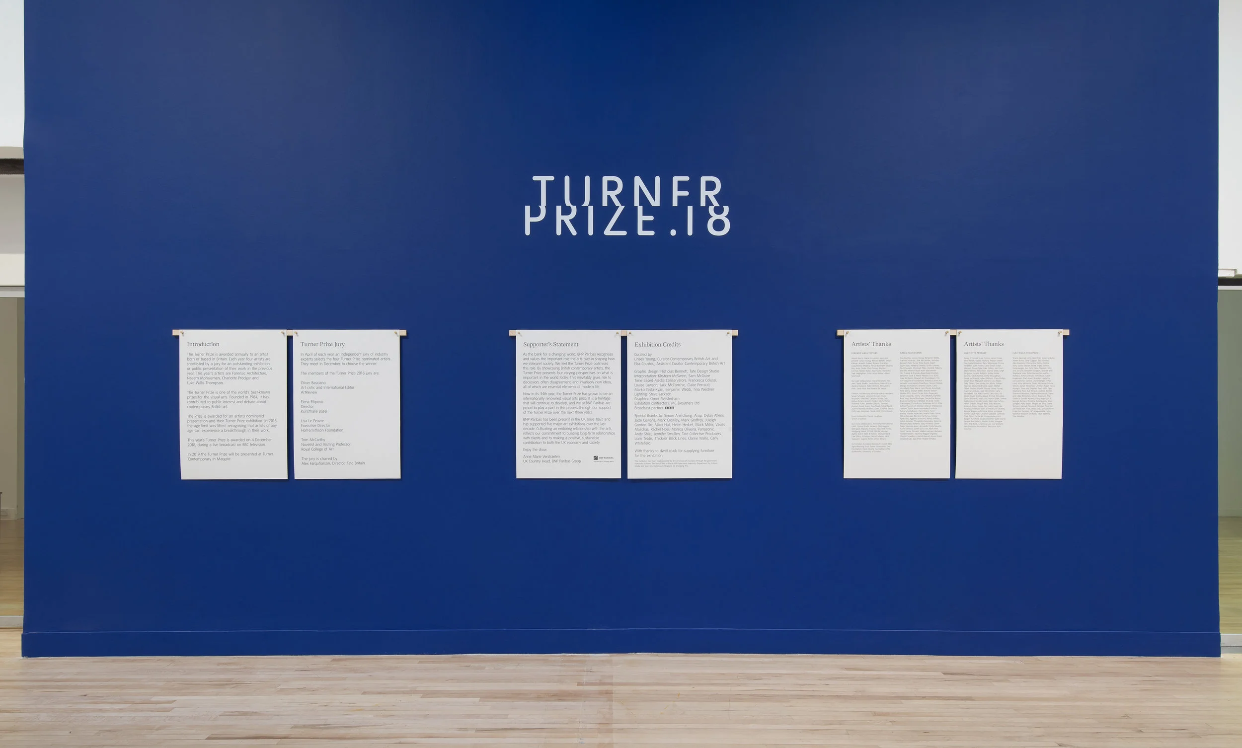 Turner Prize 2018 exhibition installation view, Tate Britain (26 September 2018 - 9 January 2019).