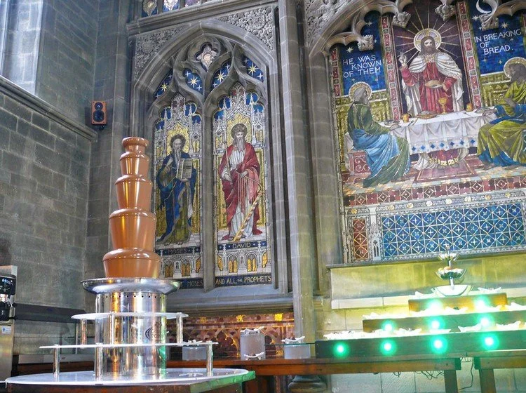 Photo of the Week - Chocolate Fountain, Derby. Caravan Gallery