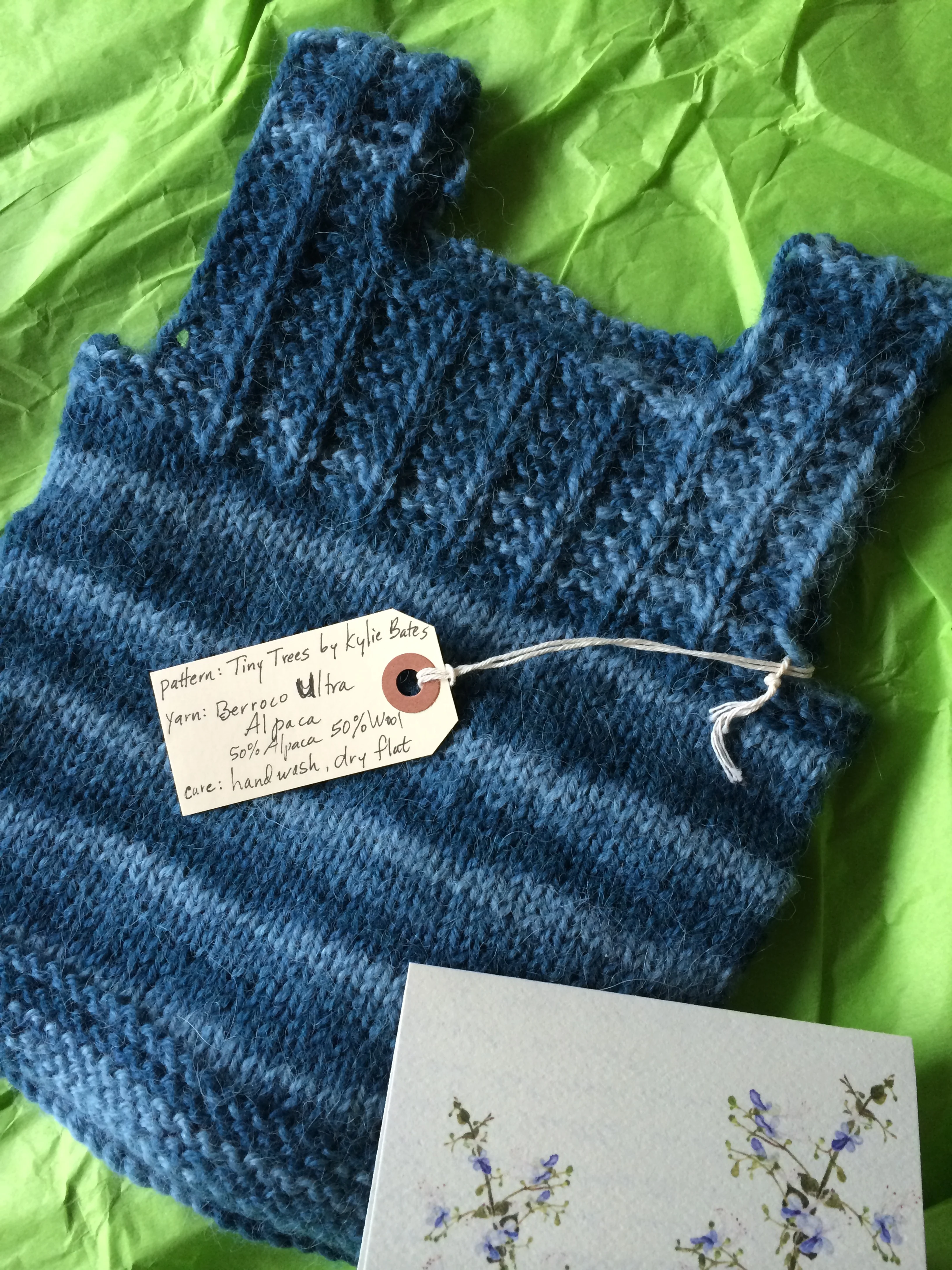 Pattern: Tiny Trees Vest by Kylie Bates Yarn: Berroco Ultra Alpaca