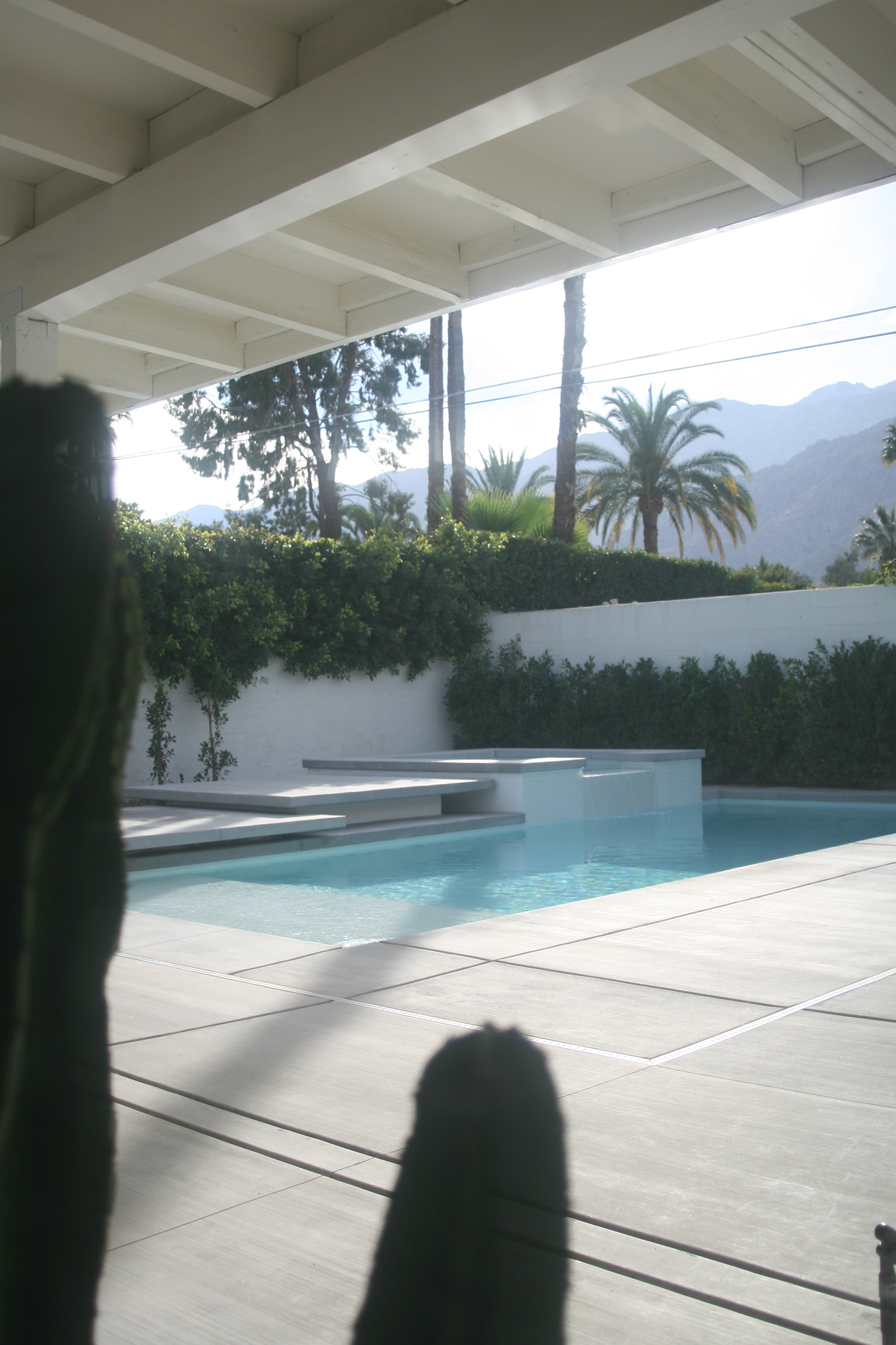 Palm Springs Residence Architectural Design View of Pool