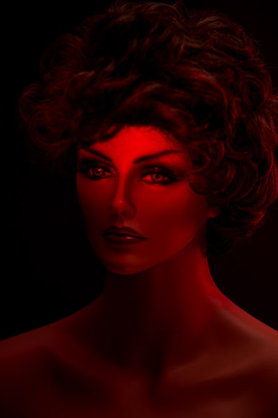 Adding a red gel to the strobe head