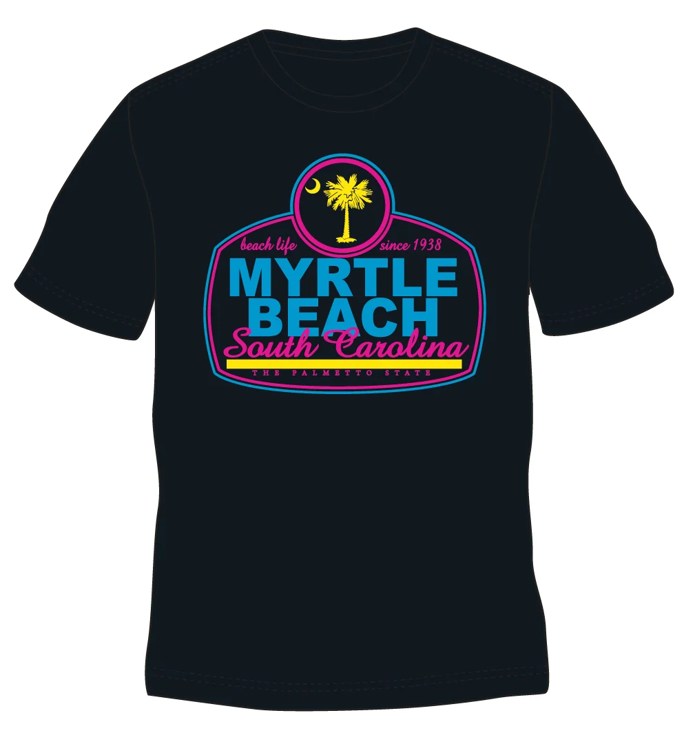 Three Color digital design 2012 In the past, I worked as a graphic artist for a resort t-shirt company. This design is one I created as a sample for clients. Created using Illustrator.