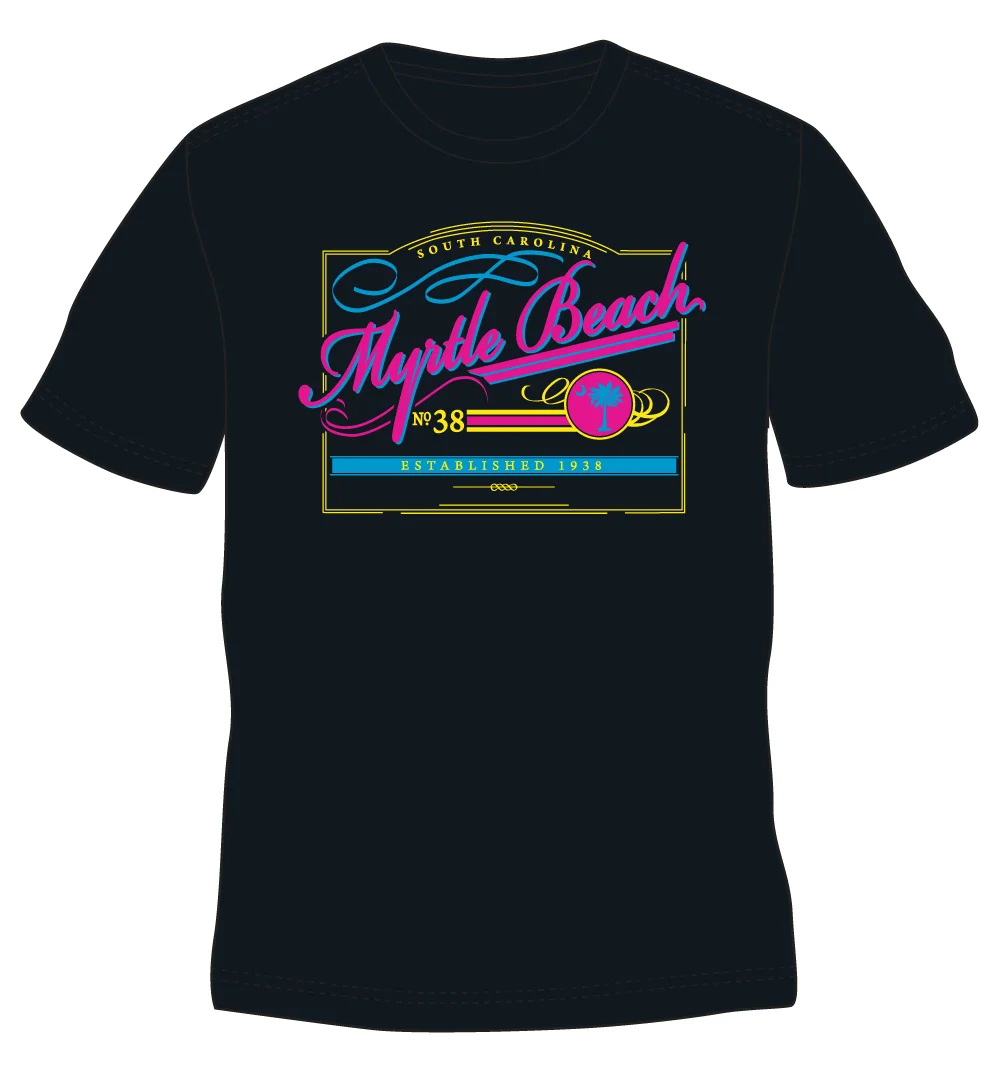 Three Color digital design 2012 In the past, I worked as a graphic artist for a resort t-shirt company. This design is one I created as a sample for clients. Created using Illustrator.