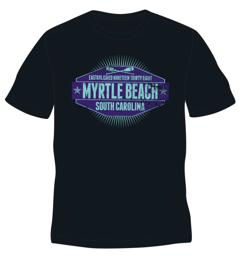 Two Color digital design 2013 I work as a graphic designer for a resort t-shirt company. This design is one I created as a sample for clients. Created using Illustrator.
