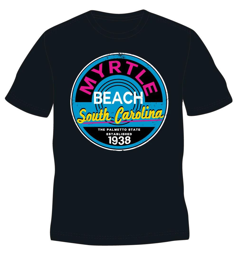 Five Color digital design 2012 In the past, I worked as a graphic artist for a resort t-shirt company. This design is one I created as a sample for clients. Created using Illustrator.