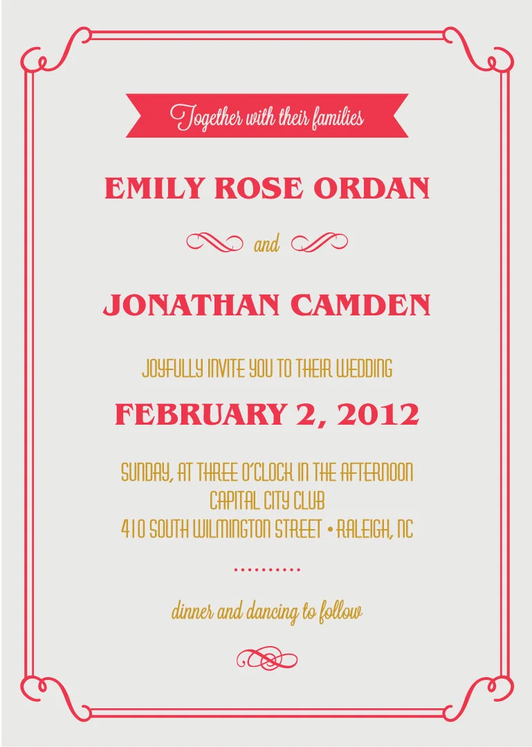 Sample Wedding Invitation