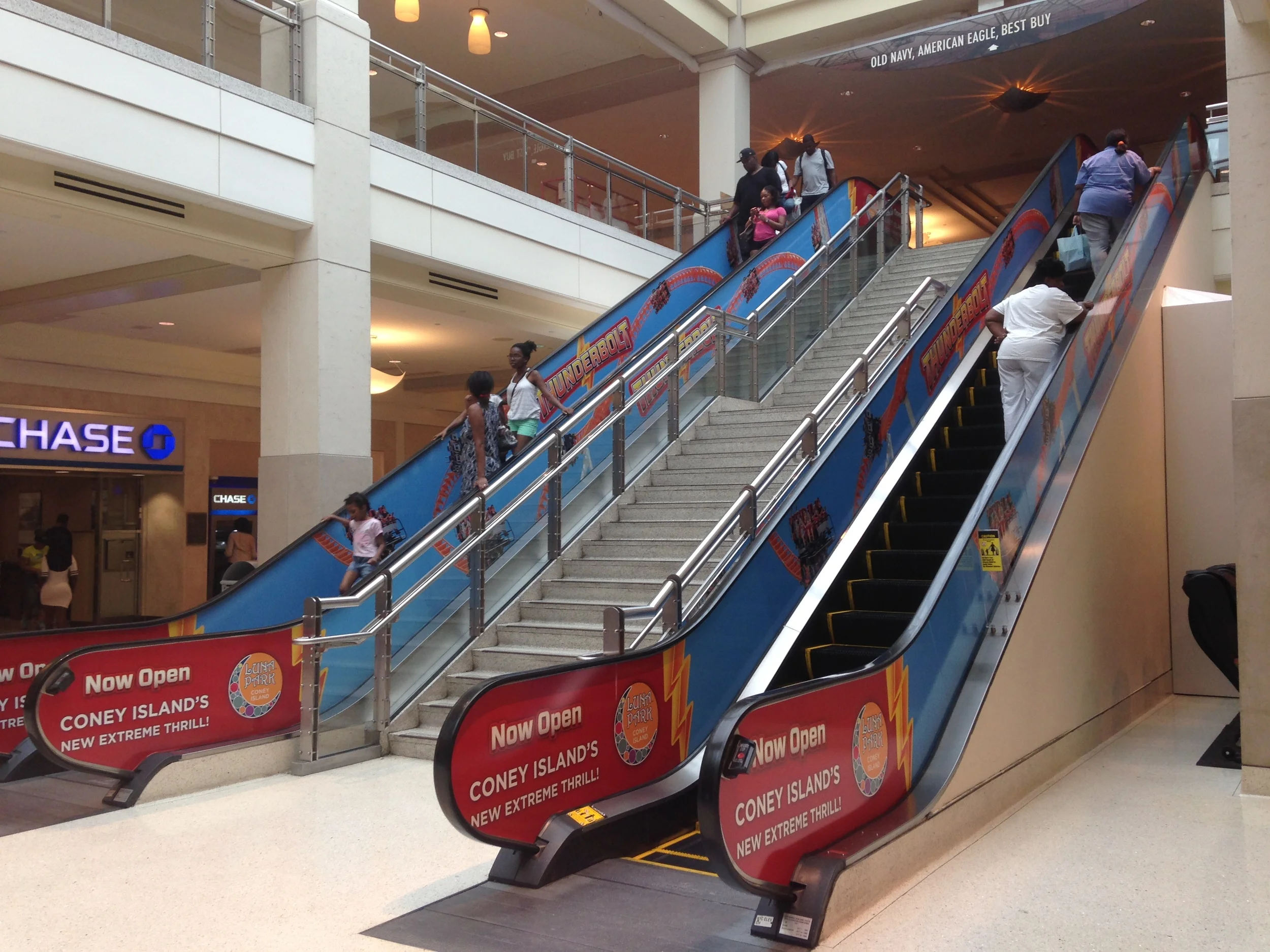 "Thunderbolt Grand Opening" Escalator Ad, Kings Plaza Mall, 2014