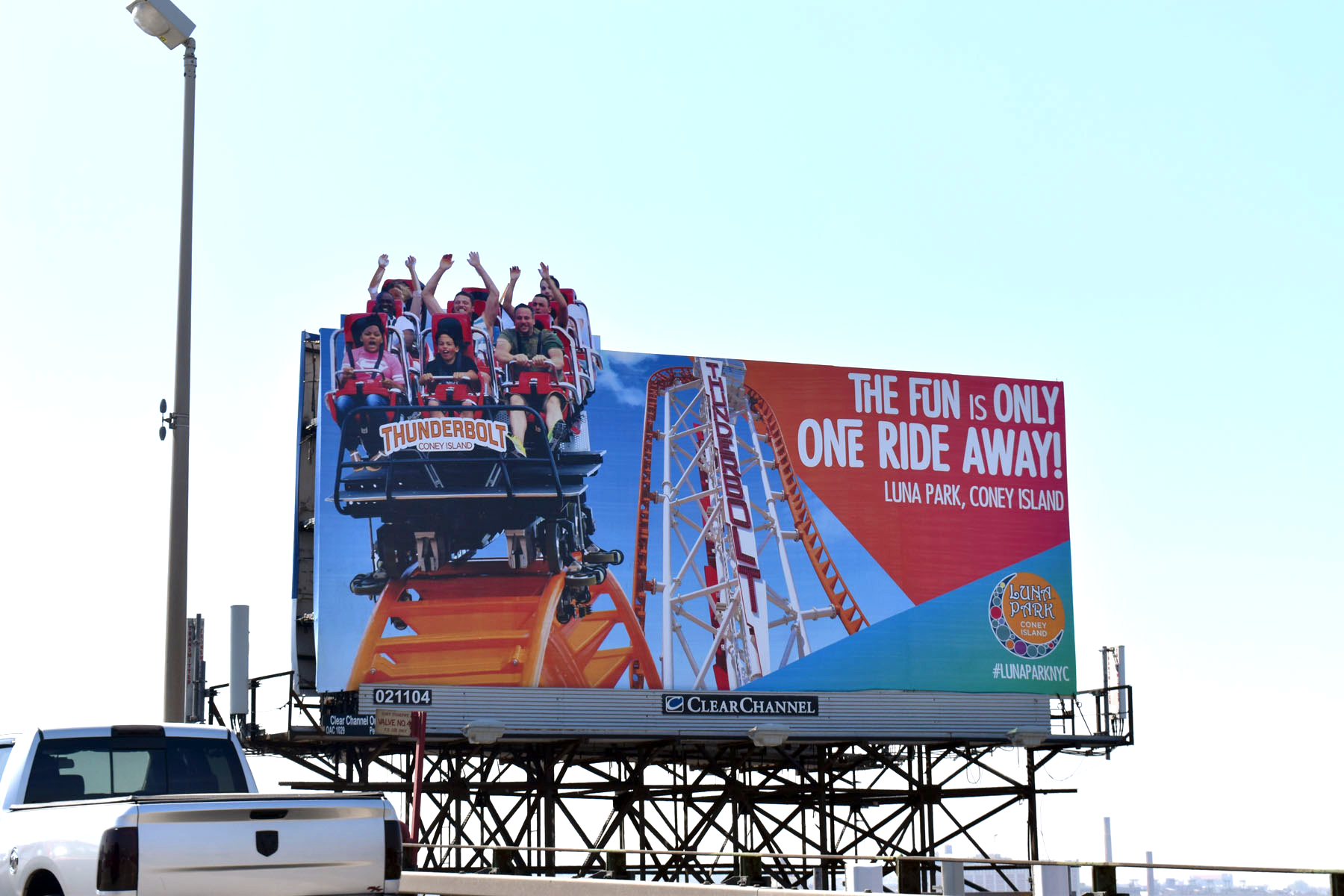 "The Fun is Only One Ride Away" Summer Campaign, Brooklyn Queens Expressway Billboard, 2015