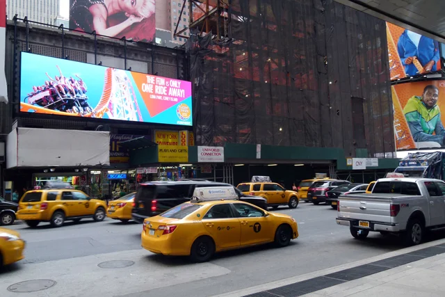 "The Fun is Only One Ride Away" Summer Campaign, Times Square Digital Billboard, 2015
