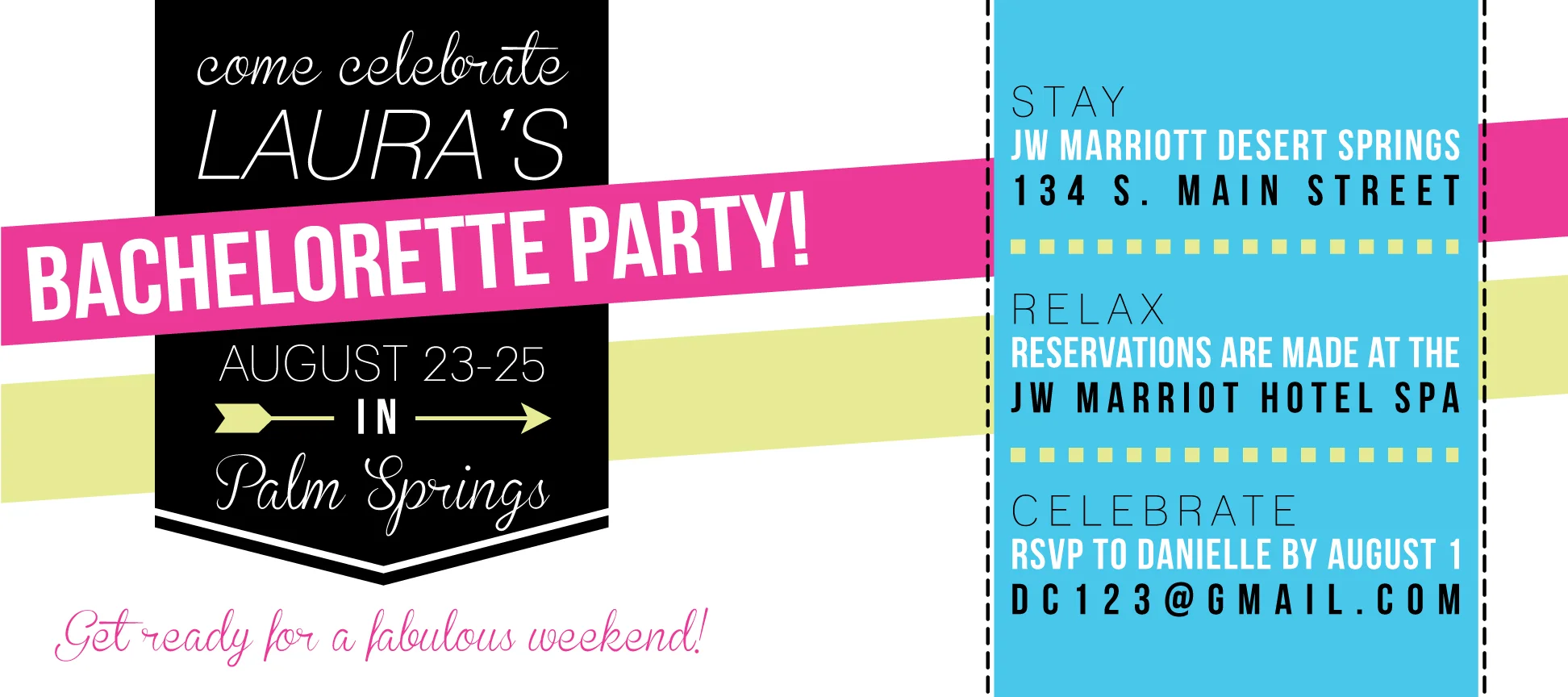 Bachelorette Party Invite