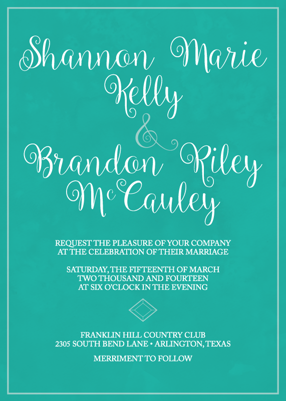 McCauley Wedding Invite