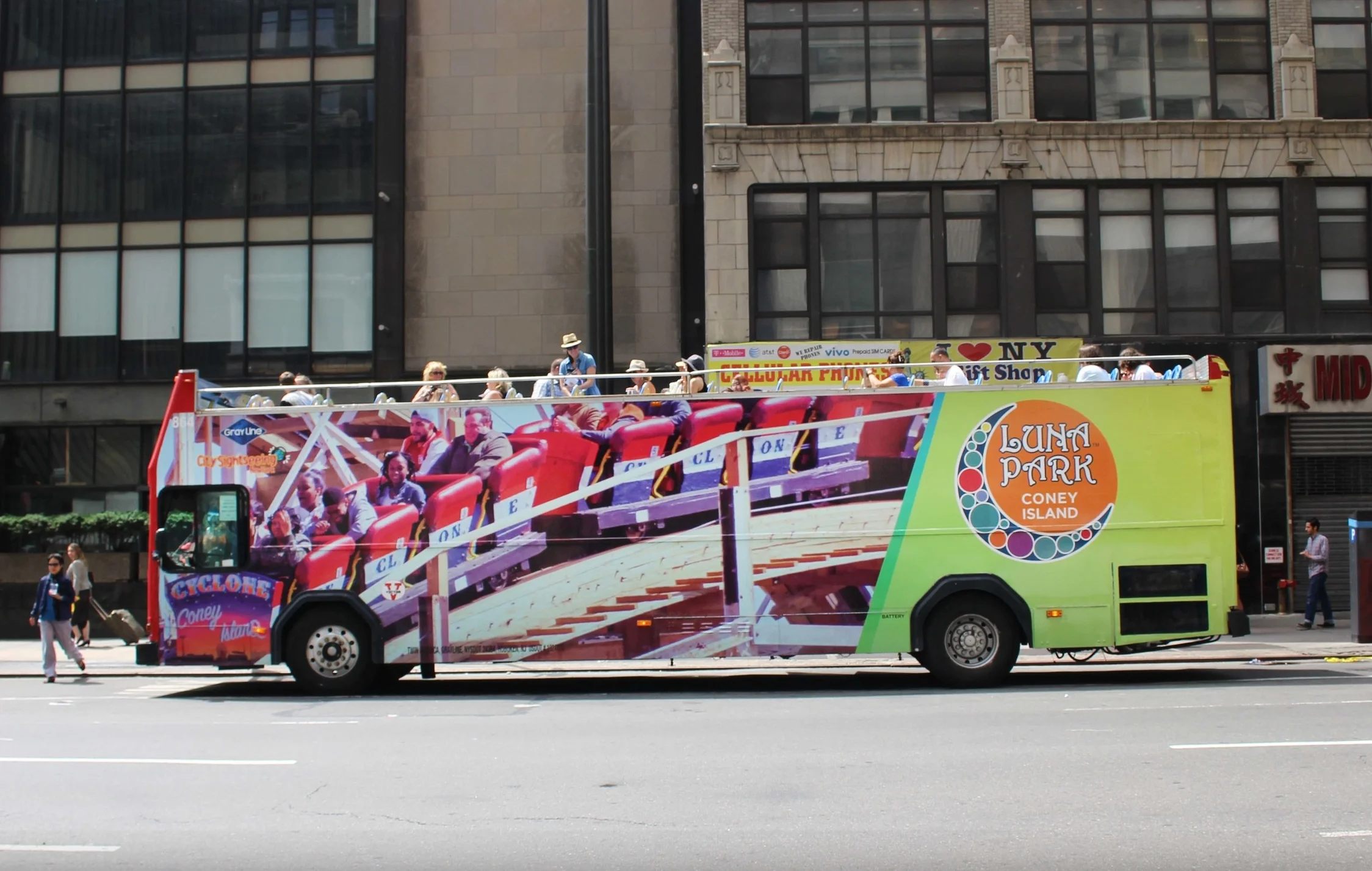 "The Fun is Only One Ride Away" Double Decker Wrapped Bus, Summer 2015