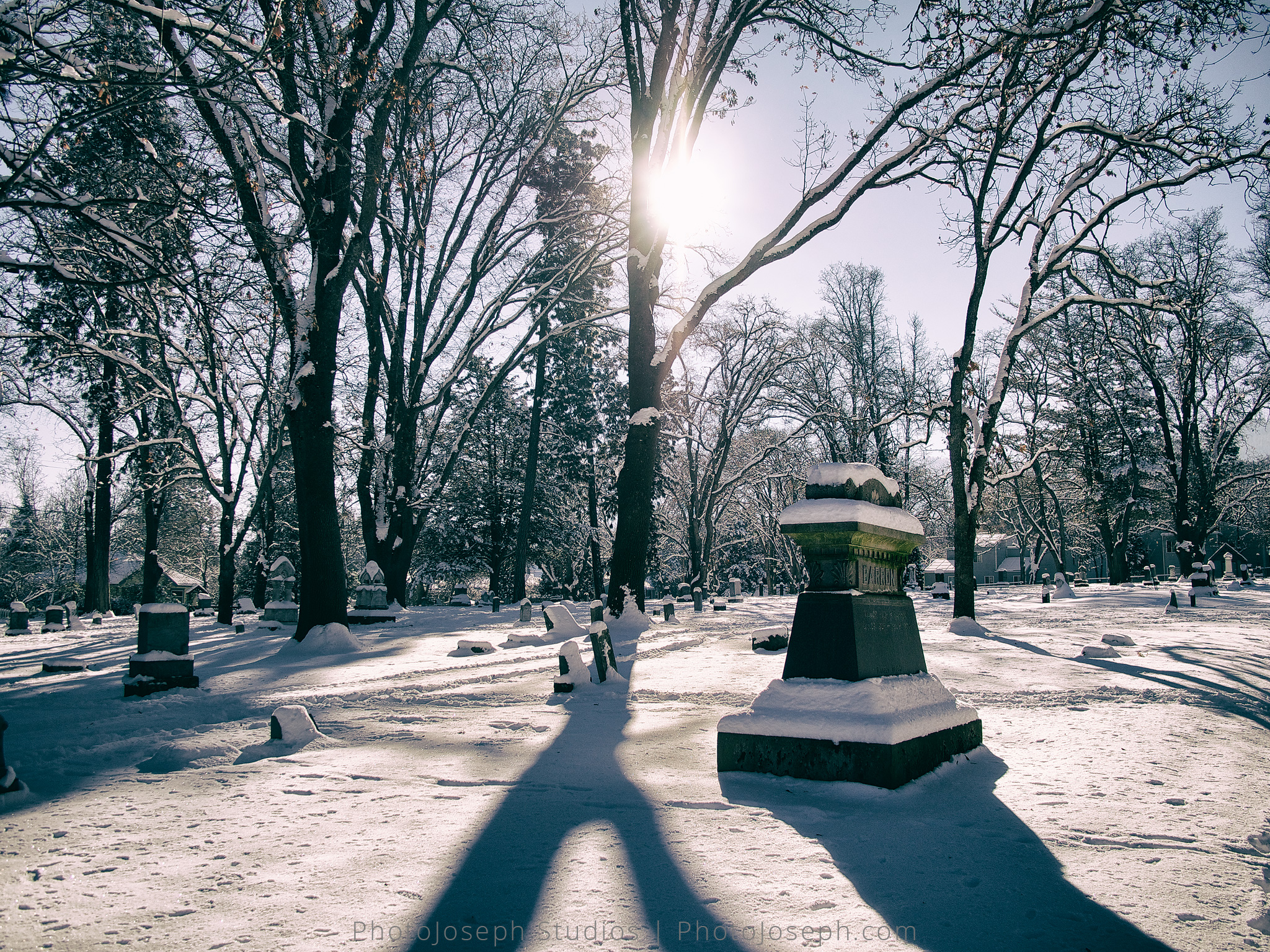 Snow at Ashland Cemetery