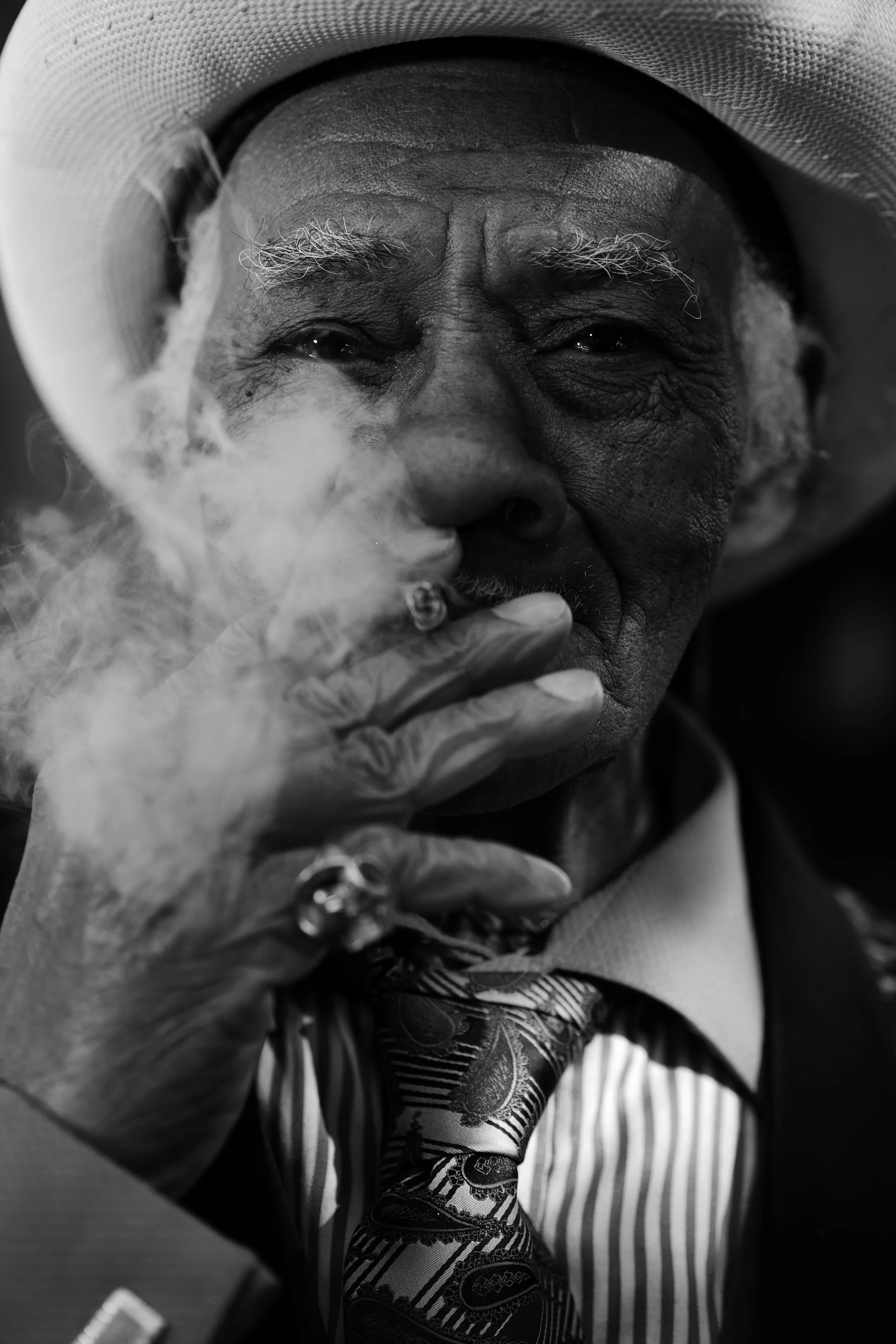 Little Freddie King, a blues legend in New Orleans, performed and posed for us. What an incredible character!
