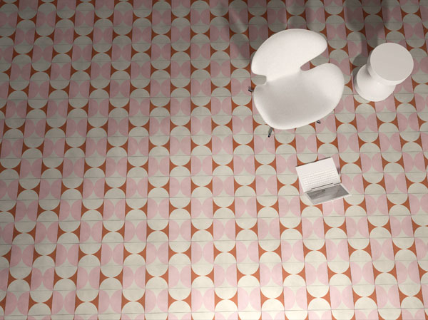India Mahdavi cement tiles for Bisazza