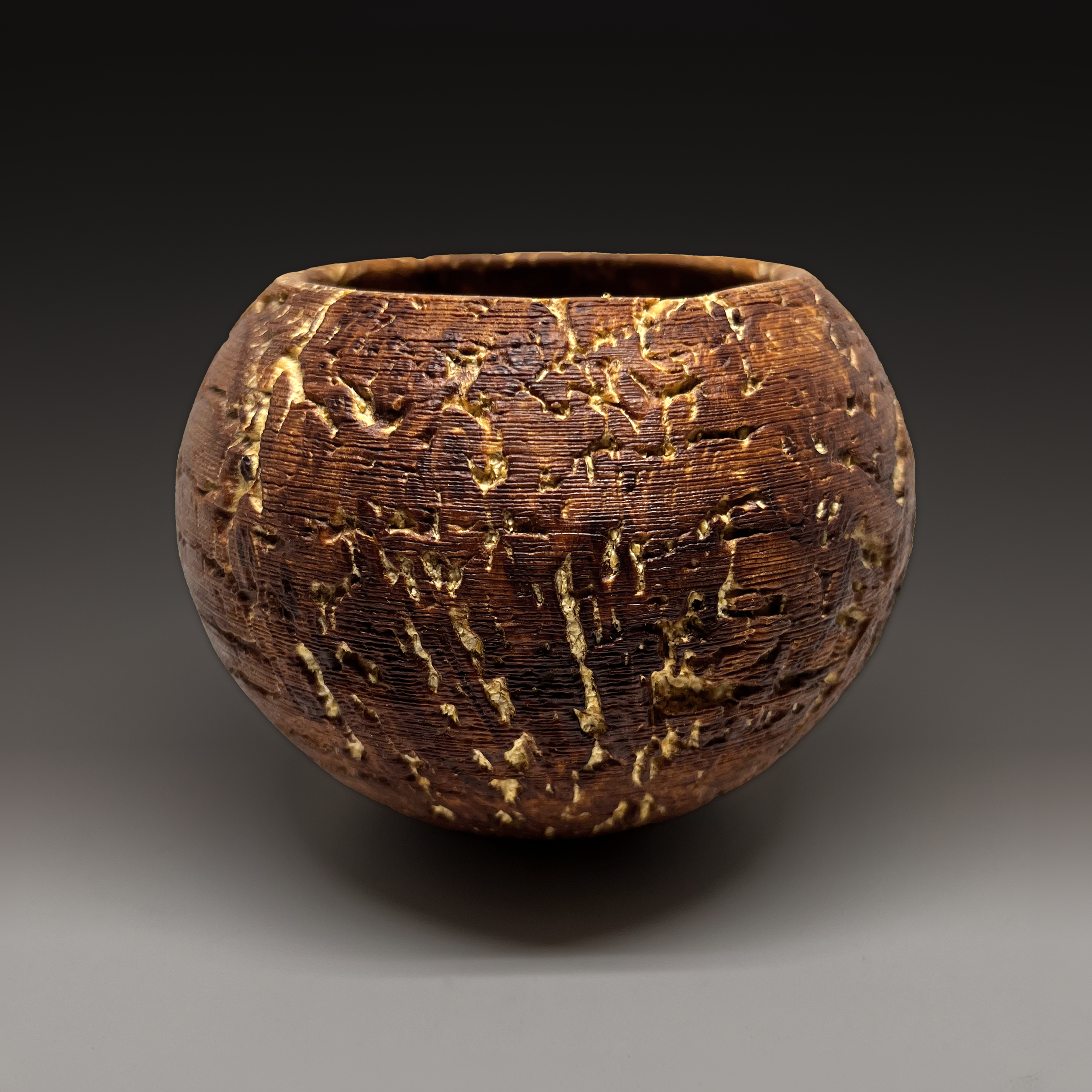 Eroded spalted maple burl bowl, oiled