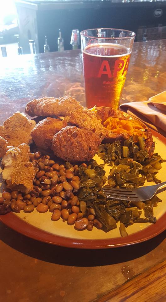 I stopped by Railyard for their Friday lunch special featuring fresh and local catfish, collards, black-eyes peas, sweet potato and freshly brewed Oktoberfest beer.