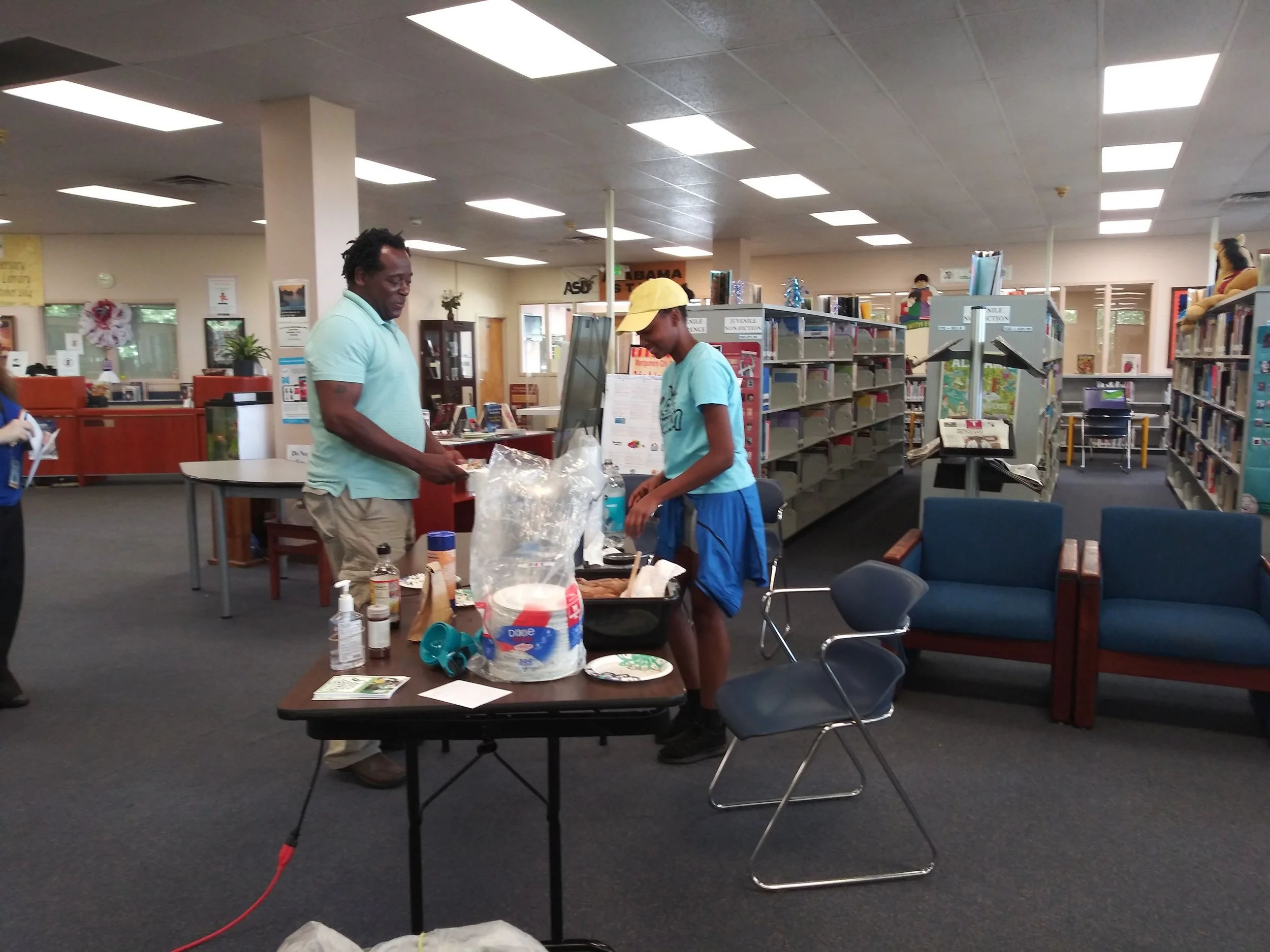 Snacking at the library!