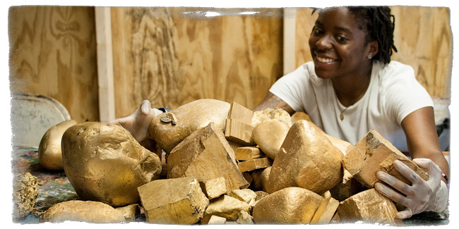 You can send us lots of gold bullion! (This is one of our counselors supervising our Gold Rush activity).