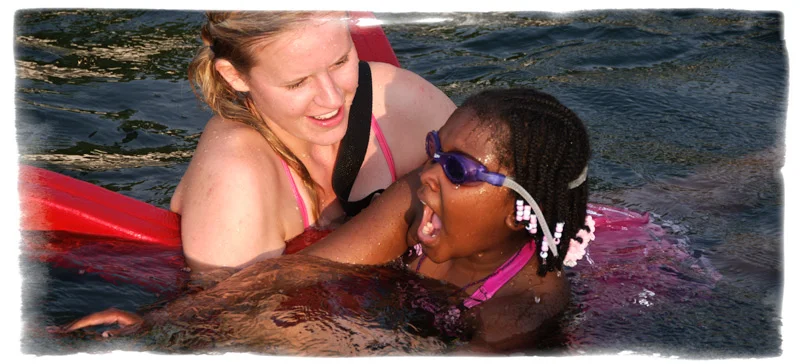 Swim lessons are provided to all campers every week.