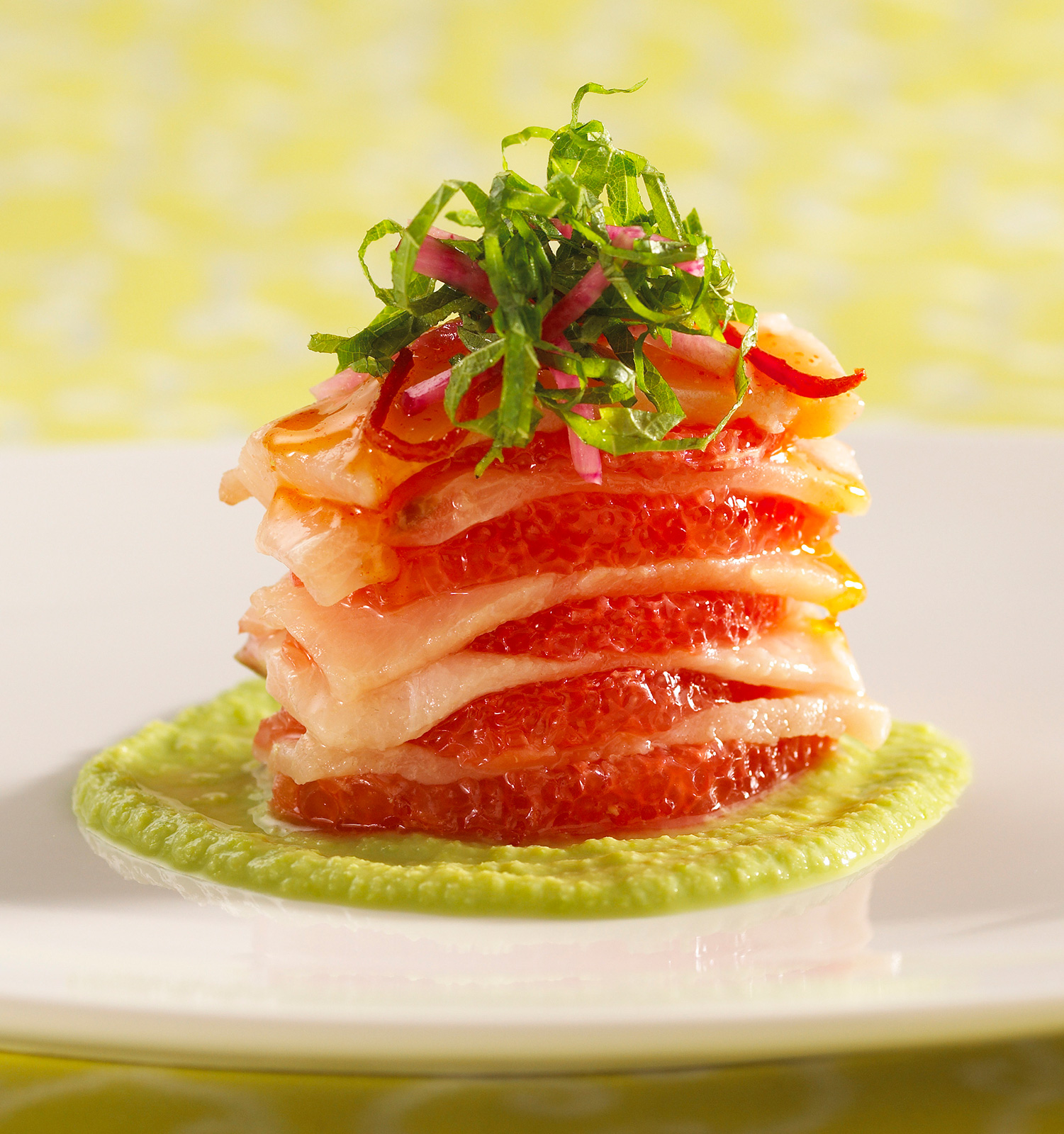 Hamachi with Grapefruit Salad