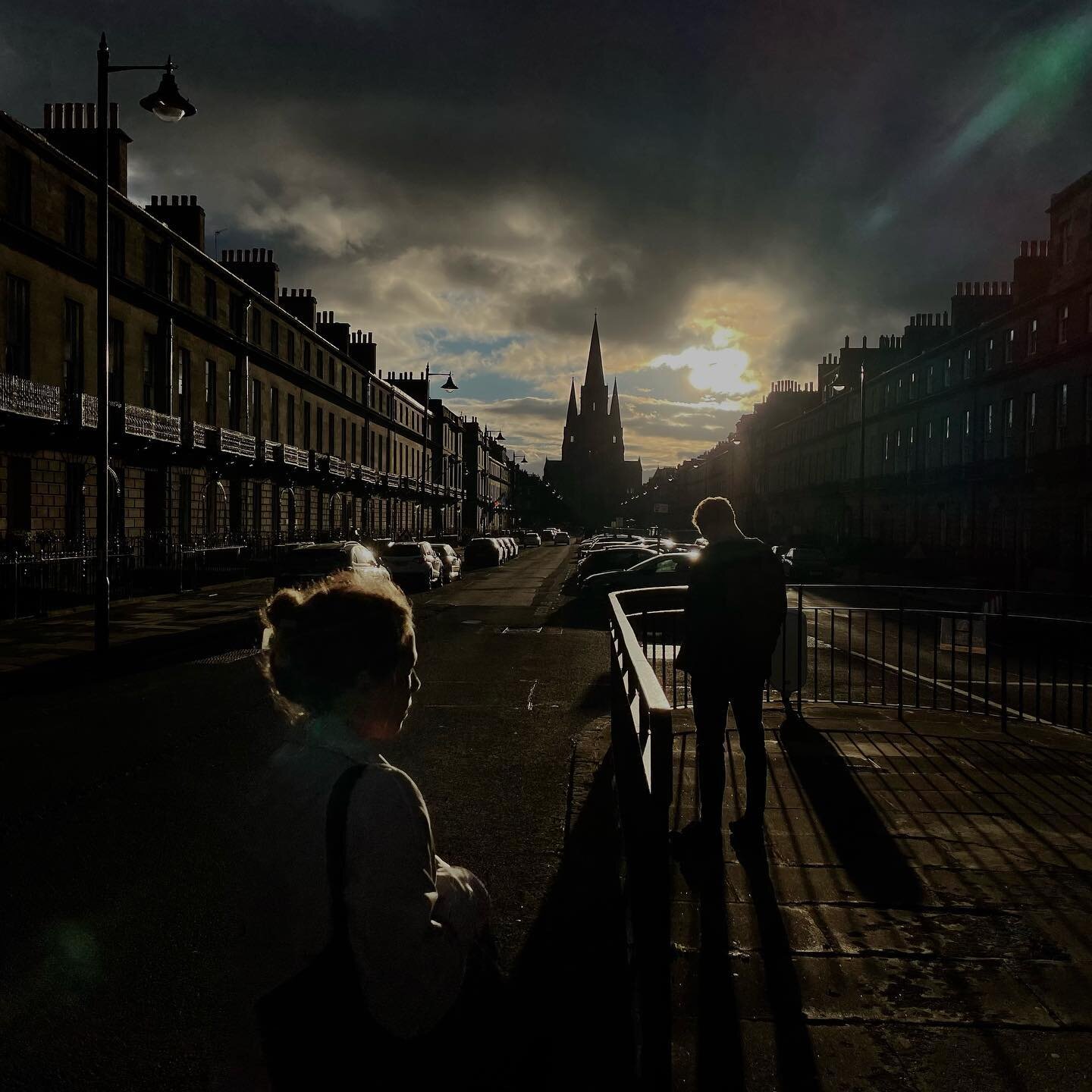 Bored of #edinburgh ? Looking for basic #streetphotography? All aboard the clich&eacute; tram. Destination high contrast; low sunsets. #dingding