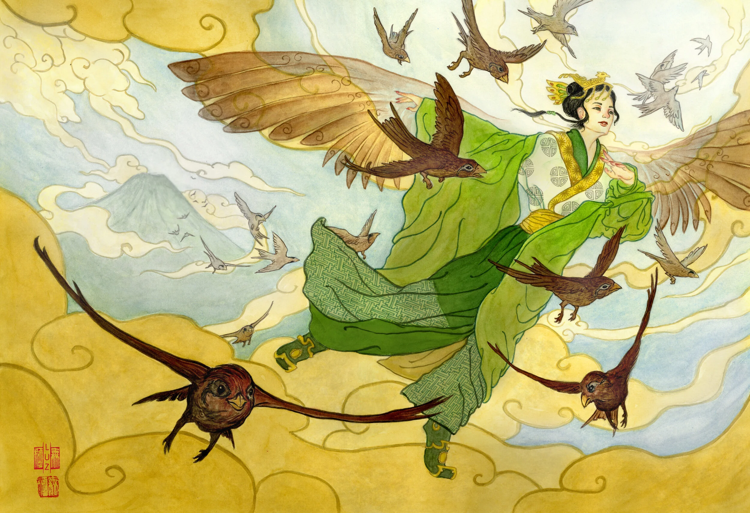 Sparrow Queen Print