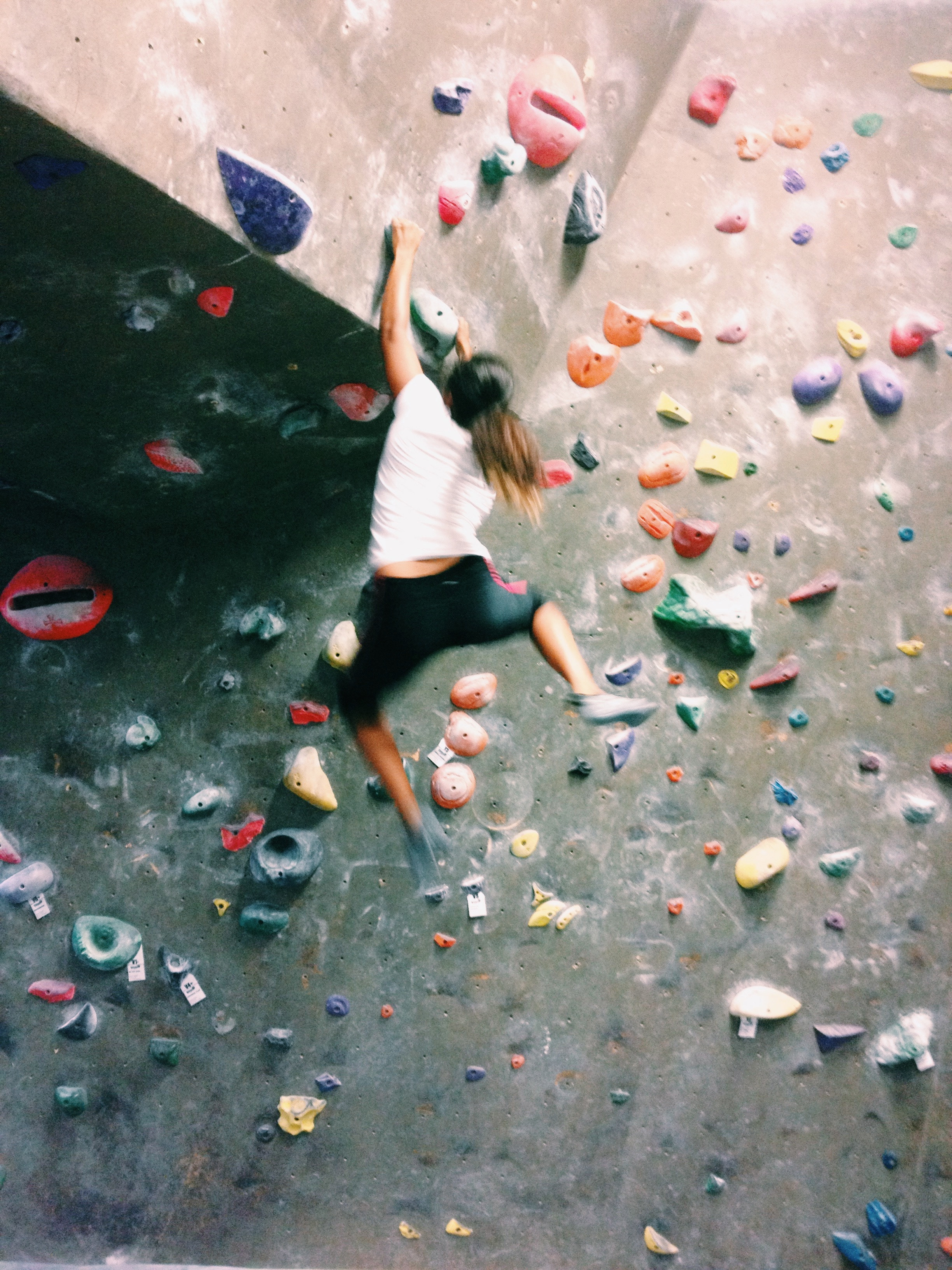  Started climbing this semester. Now I am totally addicted.   