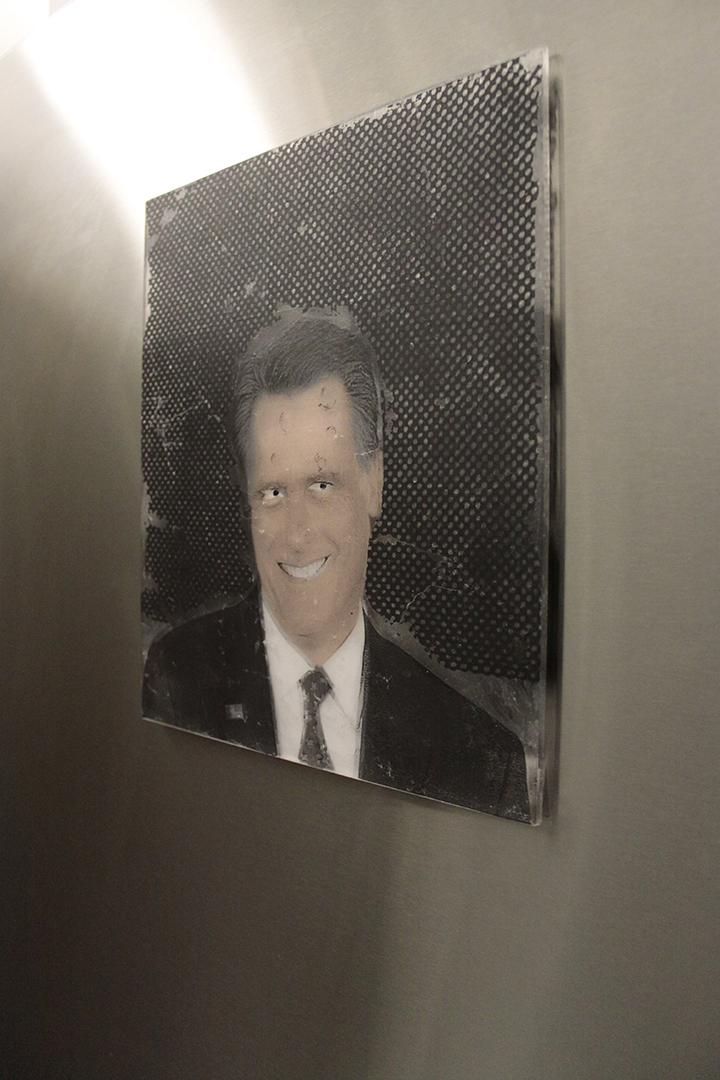  Mitt Romney painting with eyes that follow you by Tim Rietenbach 