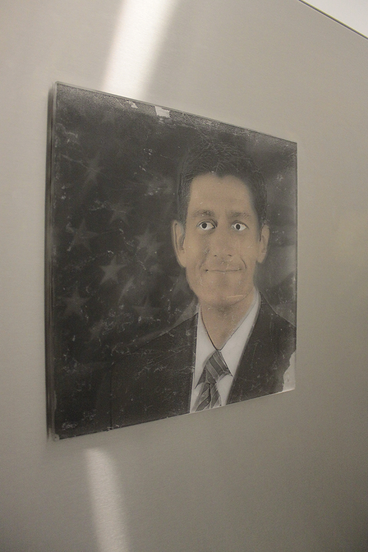  Paul Ryan painting with eyes that follow you by Tim Rietenbach 