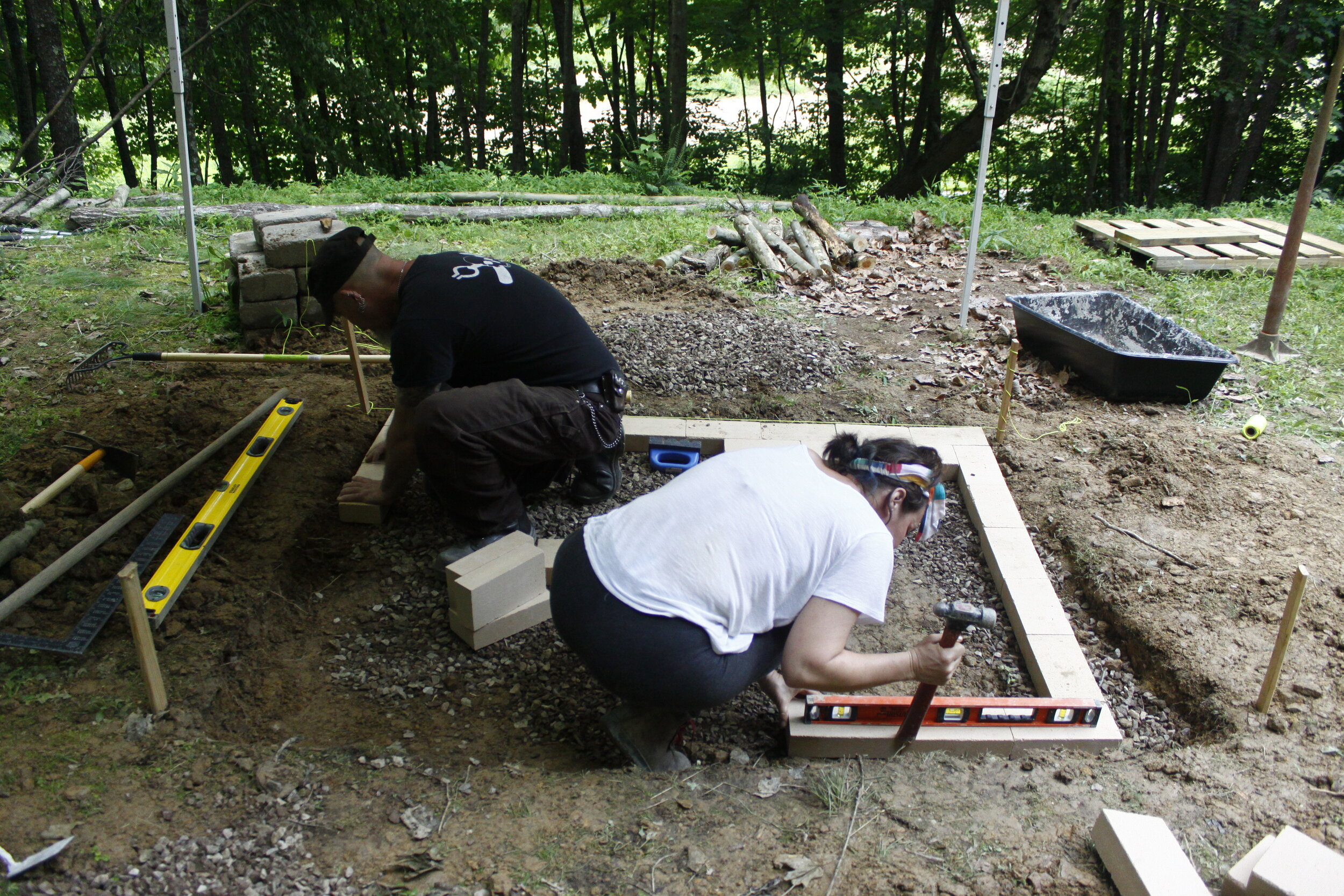  Kiln Building Workshop (Phase I), 2019 (In process), 10 x 5 x 10', Catenary arch wood kiln 