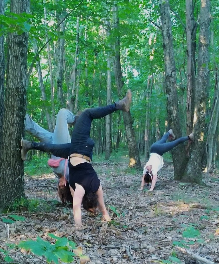  Forest Yoga, 2019 (Ongoing), Humans, trees, air, breath 