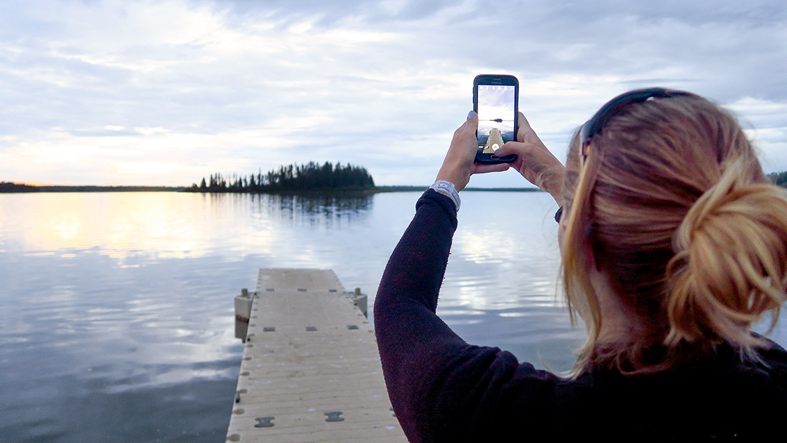 Me shooting the great scenery at Elk Island. That cool jetty shot heey...