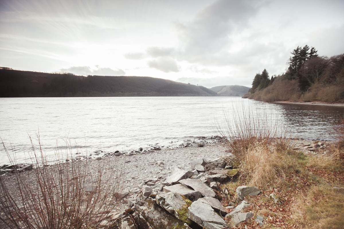 By the shores of Lake Vyrnwy, Wales.