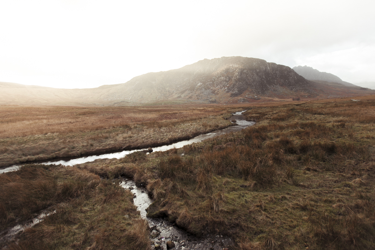 Snowdonia views. Towards the Ogwen Valley, Wales.