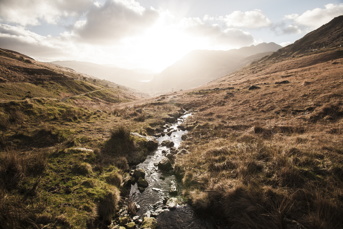 Nant Gwynant sunset, Snowdonia, Wales.