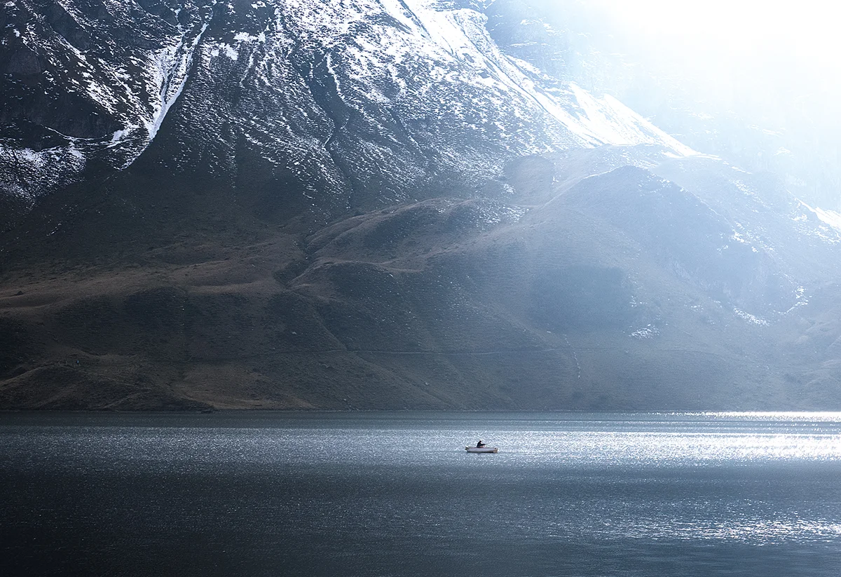 A little fishing boat to complete another perfect setting.