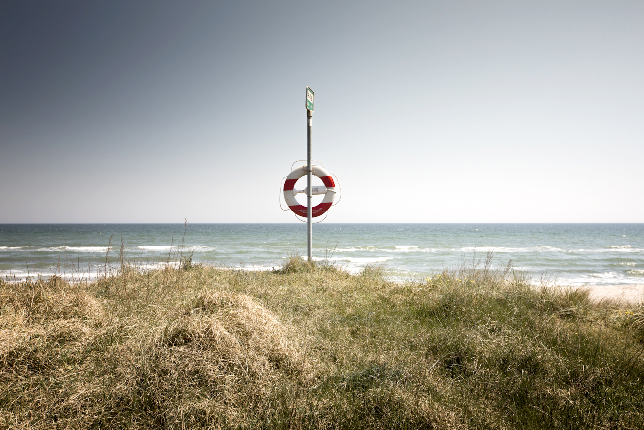 The relaxing view from the dunes on Marielyst beach