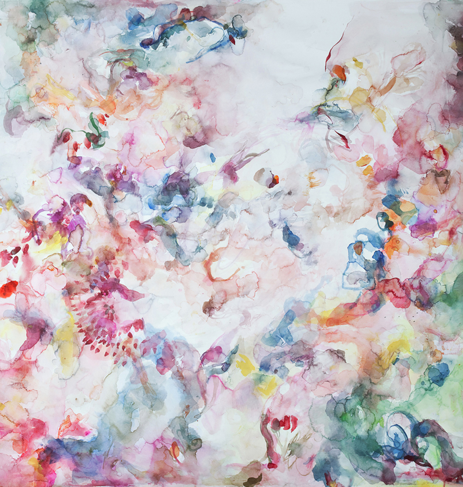 Desert Flower. Watercolor. 52" x 56"