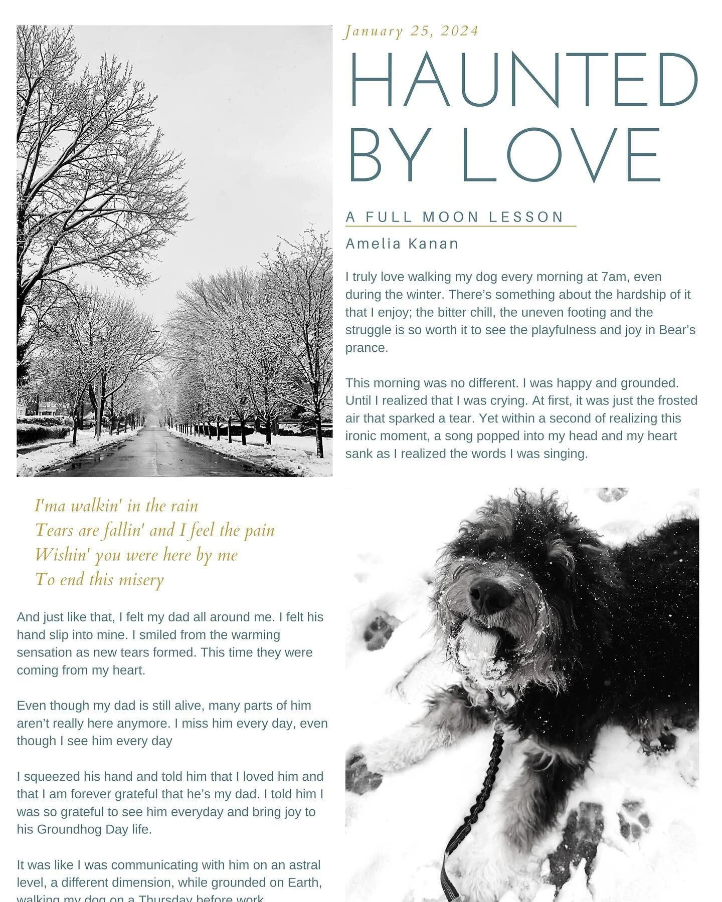 When I felt my dad&rsquo;s hand today, I felt his soul and our profound, loving and ghostly connection. It was wrapped in a lesson of how important it is to regularly release negativity while sending love and empathy to those who may be jumbled in it