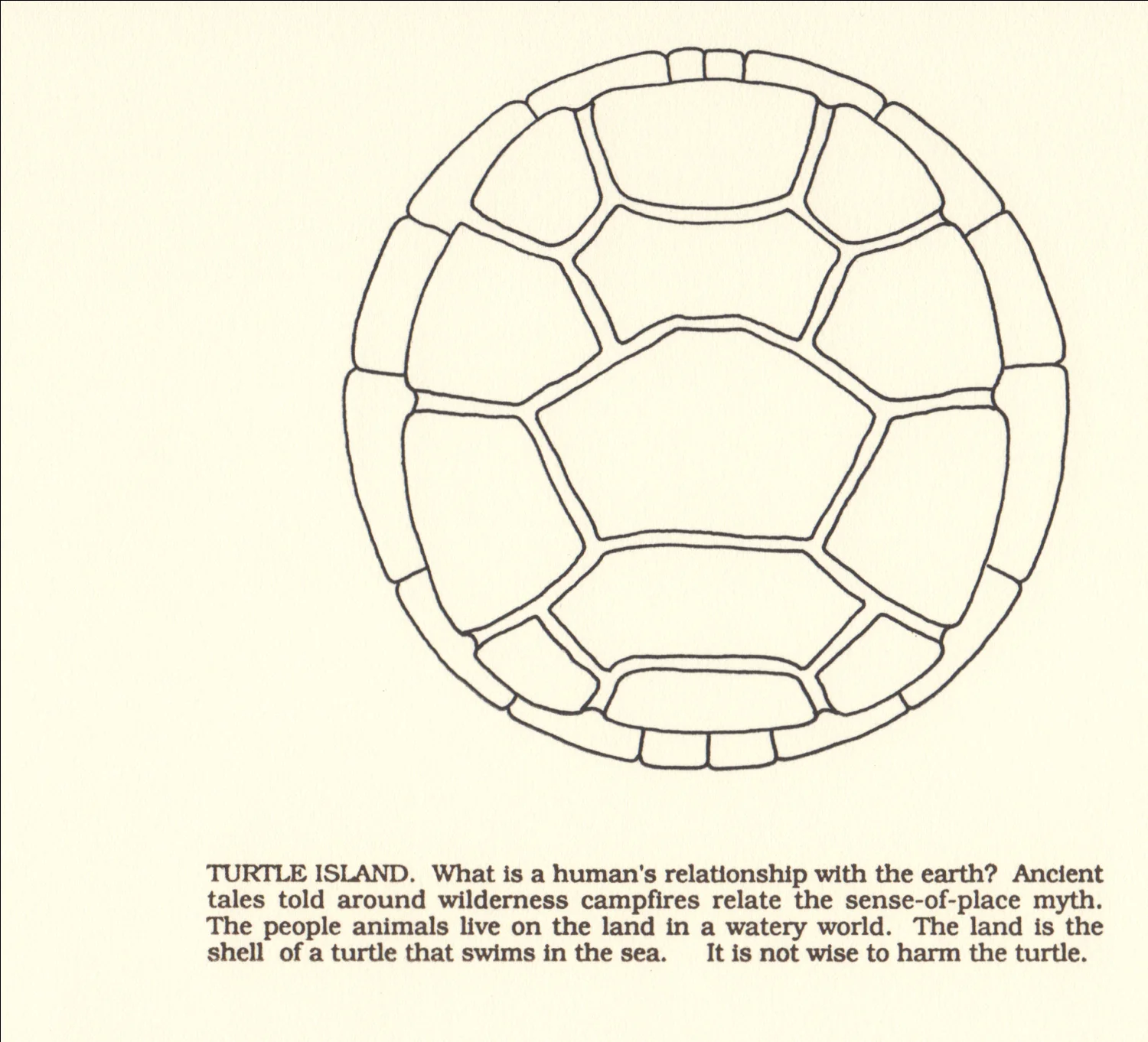 A page from Fred Montague's artist book, One Earth. © 1980, 2012