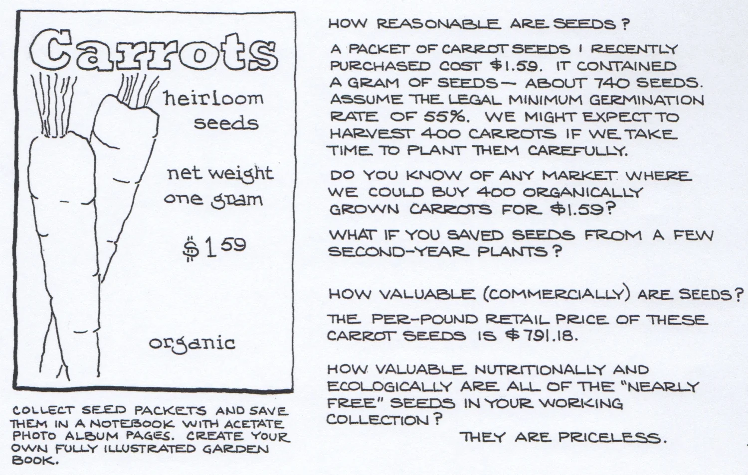 Carrots, an excerpt from Gardening--An Ecological Approach . © Fred Montague