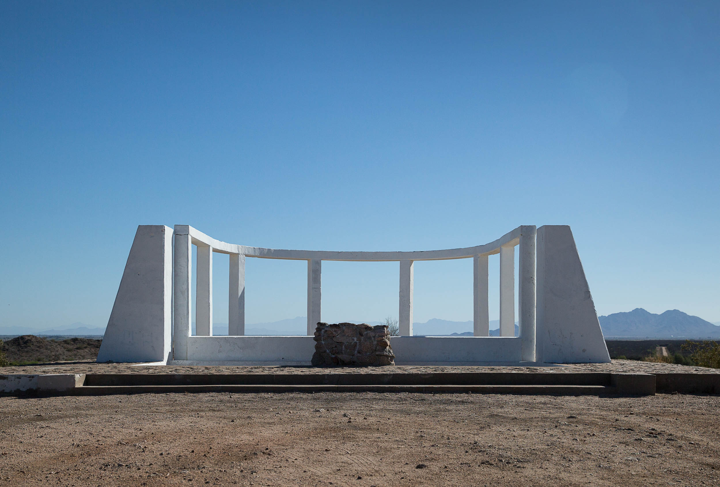 Monument to the fallen soldiers of the Butte Camp Japanese internment camp on the Gila River Indian Community Reservation, Arizona