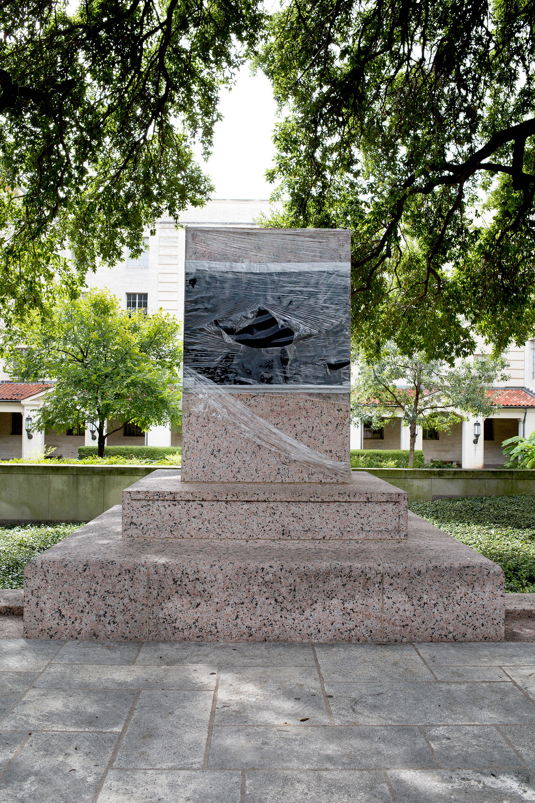 Removed Albert Sidney Johnston monument, University of Texas, Austin Texas